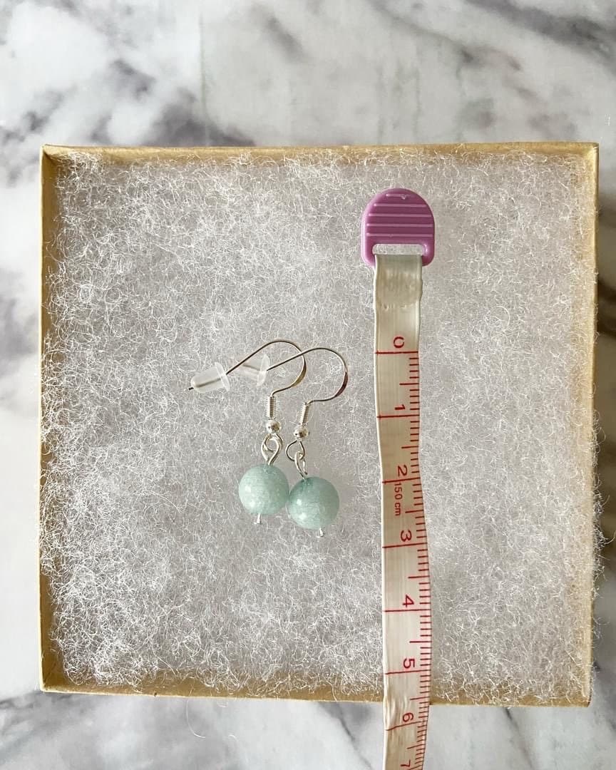 Aquamarine quartz drop earrings