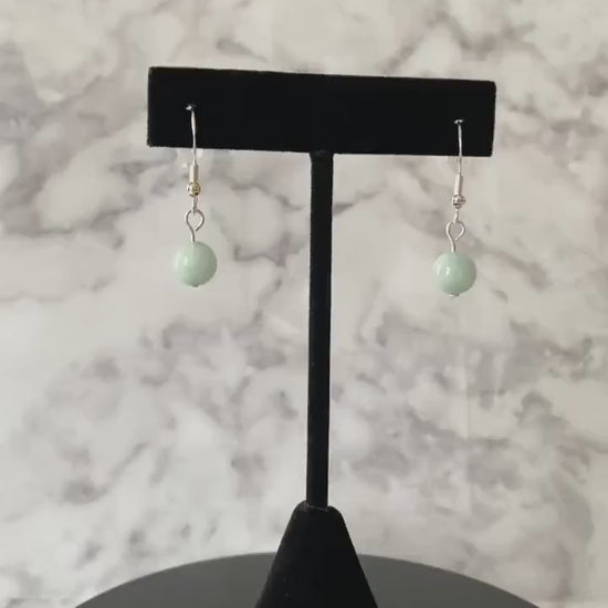 Aquamarine quartz drop earrings