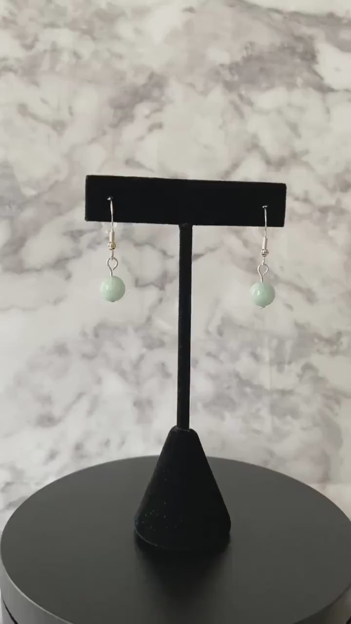 Aquamarine quartz drop earrings